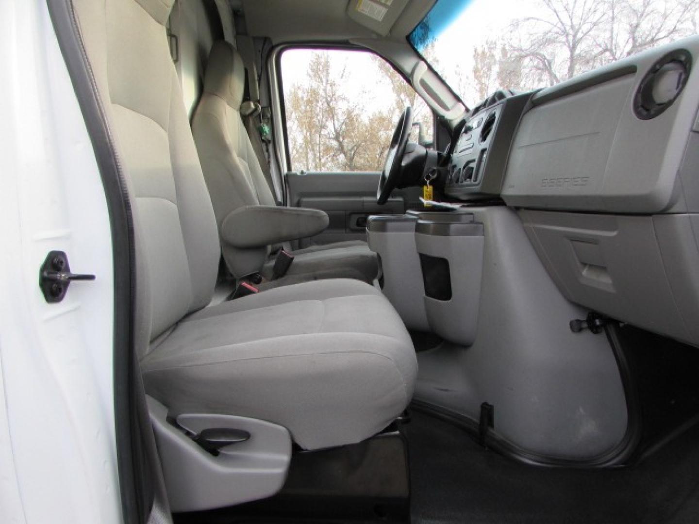 2013 White /Gray Ford Econoline XL (1FDXE4FS1DD) with an 6.8 V10 Engine engine, Automatic TRansmission transmission, located at 4562 State Avenue, Billings, MT, 59101, (406) 896-9833, 45.769516, -108.526772 - 2013 Ford Econoline E450 Box Van with side entry door - Tommy liftgate! 6.8 V10 Engine - automatic transmission - Dual rear wheels - RWD - 168,028 miles - Liftgate - side entry door - Montana one owner - Inspected and serviced - copy of inspection and work performed as well as full vehicle histor - Photo#14